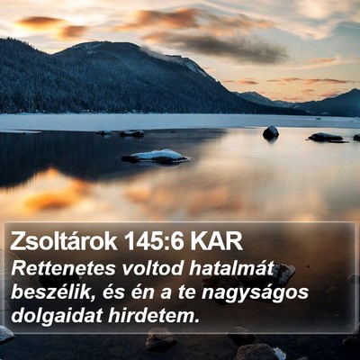 Zsoltárok 145:6 KAR Bible Verse Image
