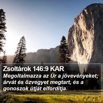 Zsoltárok 146:9 KAR Bible Verse Image
