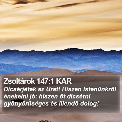Zsoltárok 147:1 KAR Bible Verse Image