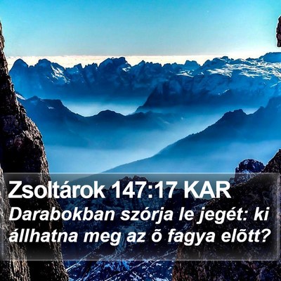 Zsoltárok 147:17 KAR Bible Verse Image