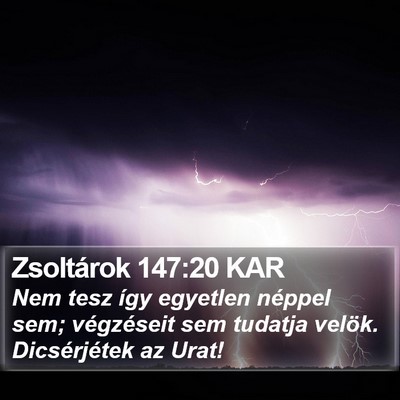 Zsoltárok 147:20 KAR Bible Verse Image