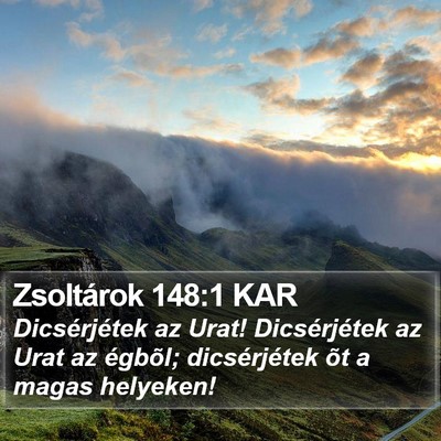 Zsoltárok 148:1 KAR Bible Verse Image