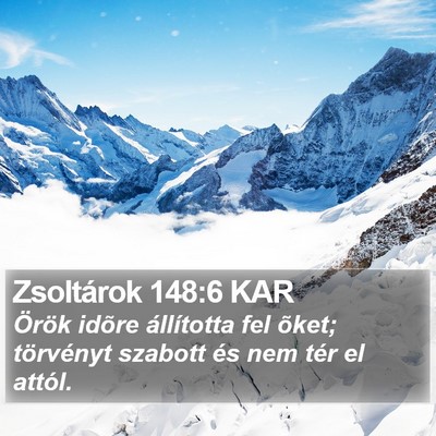 Zsoltárok 148:6 KAR Bible Verse Image