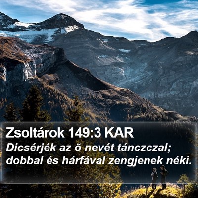 Zsoltárok 149:3 KAR Bible Verse Image