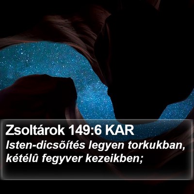 Zsoltárok 149:6 KAR Bible Verse Image