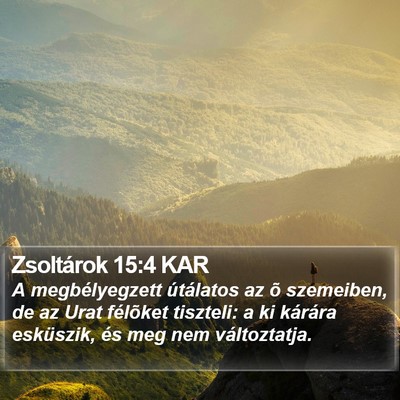 Zsoltárok 15:4 KAR Bible Verse Image