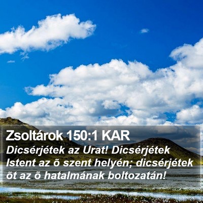 Zsoltárok 150:1 KAR Bible Verse Image