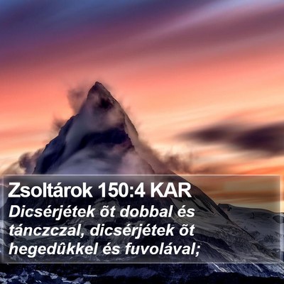 Zsoltárok 150:4 KAR Bible Verse Image