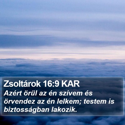 Zsoltárok 16:9 KAR Bible Verse Image