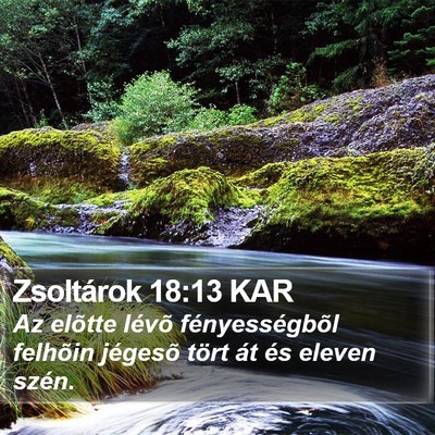Zsoltárok 18:13 KAR Bible Verse Image