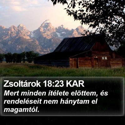 Zsoltárok 18:23 KAR Bible Verse Image