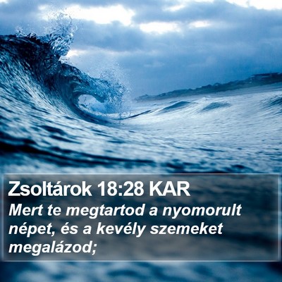 Zsoltárok 18:28 KAR Bible Verse Image