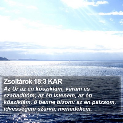 Zsoltárok 18:3 KAR Bible Verse Image