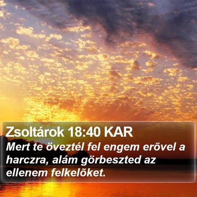 Zsoltárok 18:40 KAR Bible Verse Image