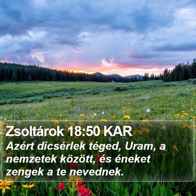 Zsoltárok 18:50 KAR Bible Verse Image