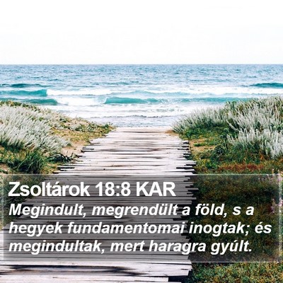 Zsoltárok 18:8 KAR Bible Verse Image