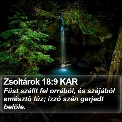 Zsoltárok 18:9 KAR Bible Verse Image