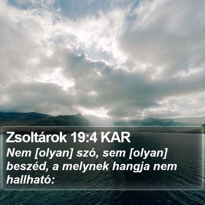 Zsoltárok 19:4 KAR Bible Verse Image