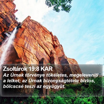 Zsoltárok 19:8 KAR Bible Verse Image