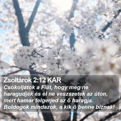 Zsoltárok 2:12 KAR Bible Verse Image