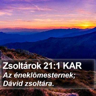 Zsoltárok 21:1 KAR Bible Verse Image