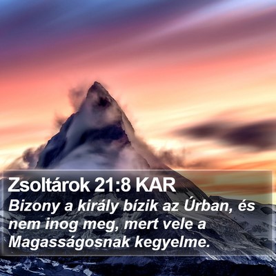 Zsoltárok 21:8 KAR Bible Verse Image