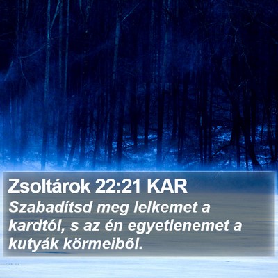 Zsoltárok 22:21 KAR Bible Verse Image