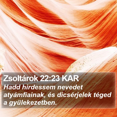 Zsoltárok 22:23 KAR Bible Verse Image