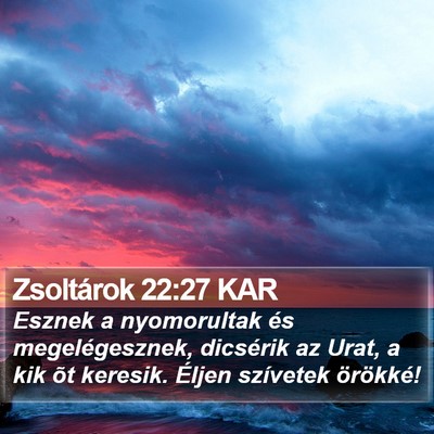 Zsoltárok 22:27 KAR Bible Verse Image