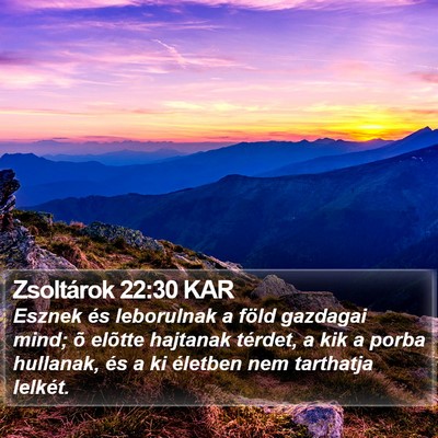 Zsoltárok 22:30 KAR Bible Verse Image