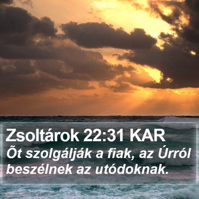 Zsoltárok 22:31 KAR Bible Verse Image