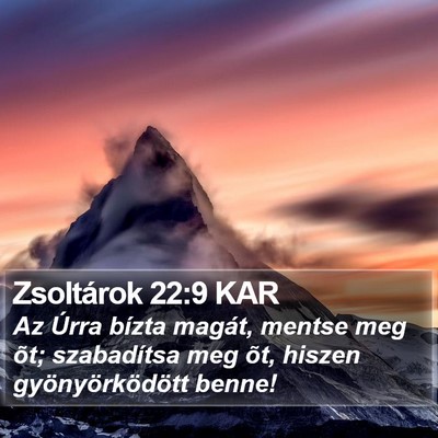 Zsoltárok 22:9 KAR Bible Verse Image