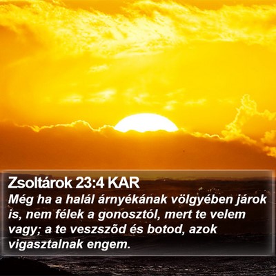 Zsoltárok 23:4 KAR Bible Verse Image