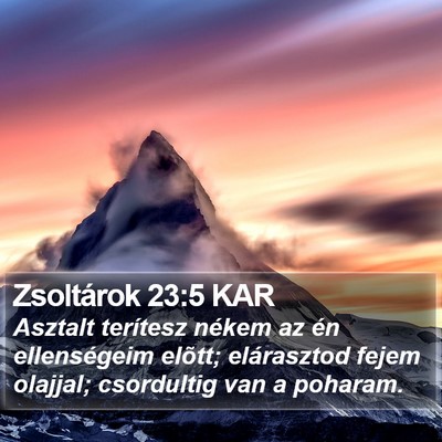 Zsoltárok 23:5 KAR Bible Verse Image