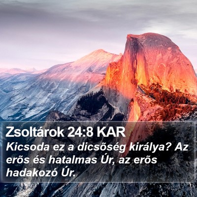 Zsoltárok 24:8 KAR Bible Verse Image