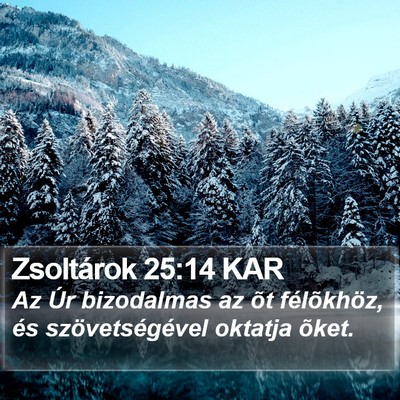Zsoltárok 25:14 KAR Bible Verse Image