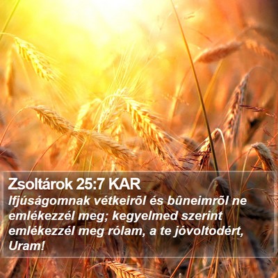 Zsoltárok 25:7 KAR Bible Verse Image