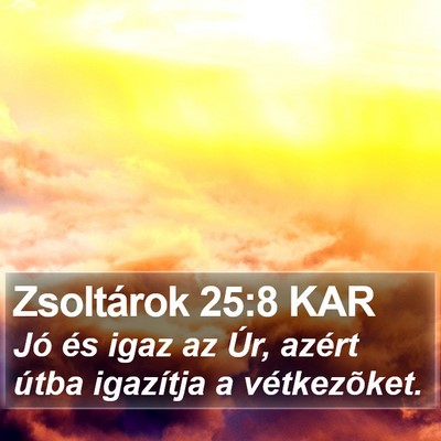 Zsoltárok 25:8 KAR Bible Verse Image