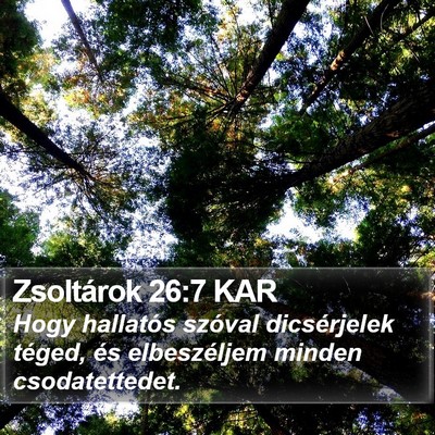 Zsoltárok 26:7 KAR Bible Verse Image
