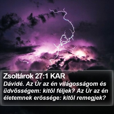 Zsoltárok 27:1 KAR Bible Verse Image