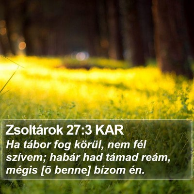Zsoltárok 27:3 KAR Bible Verse Image