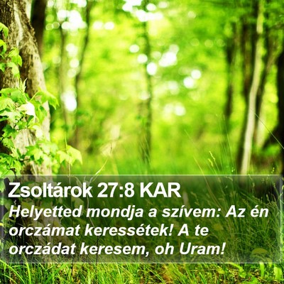 Zsoltárok 27:8 KAR Bible Verse Image