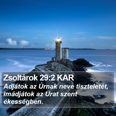 Zsoltárok 29:2 KAR Bible Verse Image