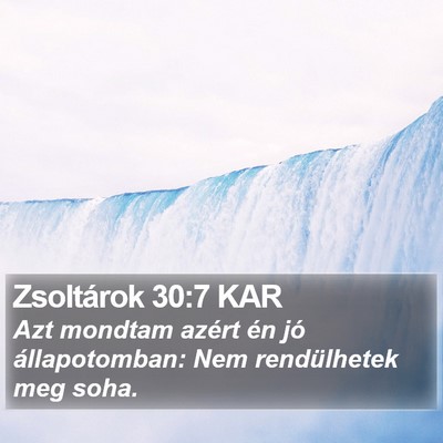 Zsoltárok 30:7 KAR Bible Verse Image