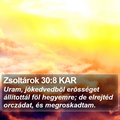 Zsoltárok 30:8 KAR Bible Verse Image