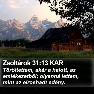 Zsoltárok 31:13 KAR Bible Verse Image