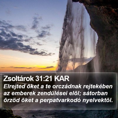Zsoltárok 31:21 KAR Bible Verse Image