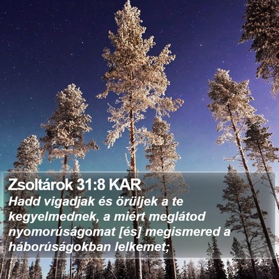 Zsoltárok 31:8 KAR Bible Verse Image