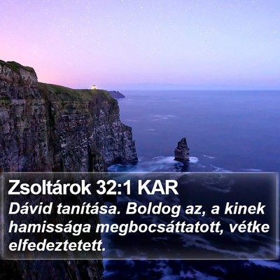 Zsoltárok 32:1 KAR Bible Verse Image