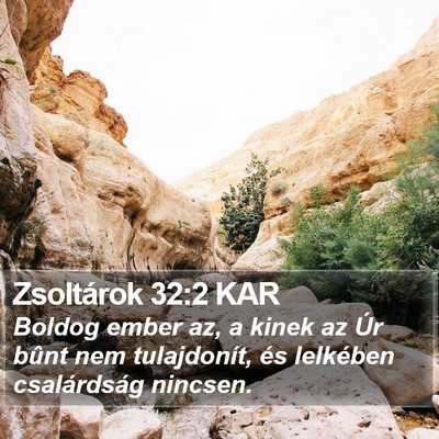 Zsoltárok 32:2 KAR Bible Verse Image